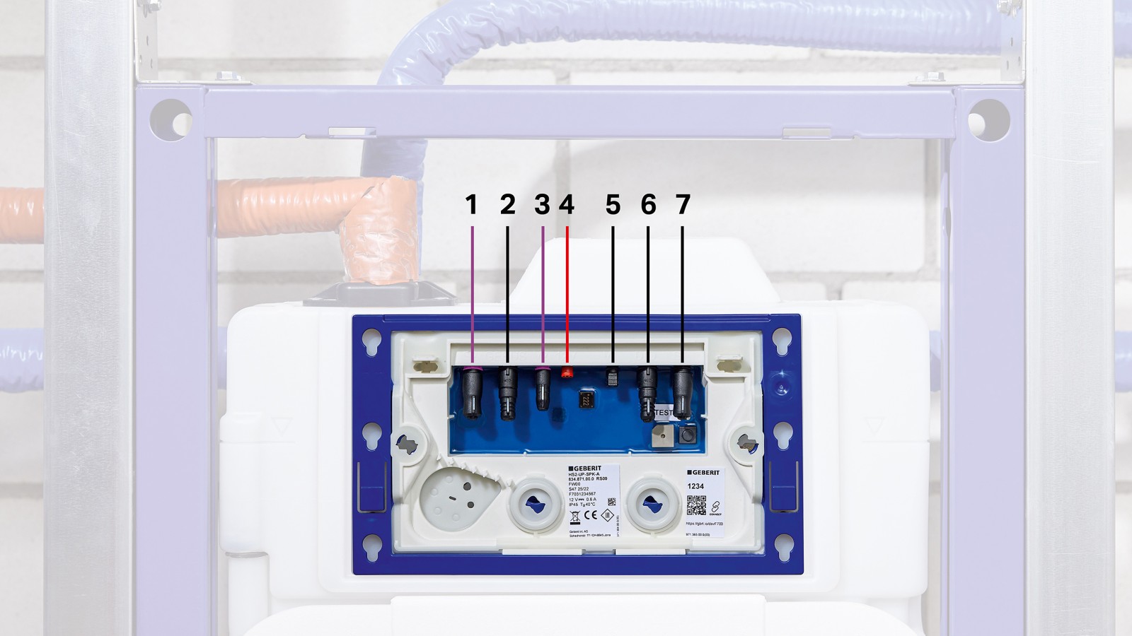 Cassetta di risciacquo ad incasso Geberit con risciacquo igienico HS50 (© Geberit) Cassetta di risciacquo ad incasso Geberit con risciacquo igienico HS50 (© Geberit)