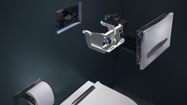 Rinçage hygiénique Geberit HS30 dans une unité dʼhabitation (© Geberit)