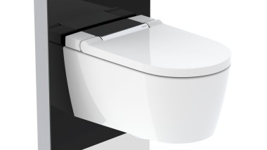 Module sanitaire Geberit Monolith Plus avec WCdouche Geberit AquaClean Sela chromé brillant