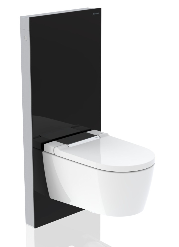 Modulo sanitario Geberit Monolith Plus con WCdoccetta Geberit AquaClean Sela cromo lucido