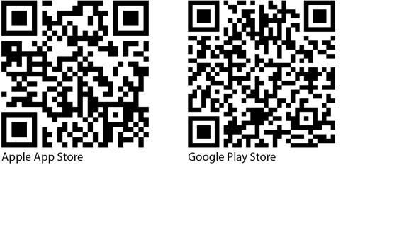 Codes QR Geberit Control APP pour Apple et Android