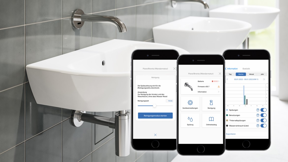 Régler les robinetteries de lavabo avec Geberit Control