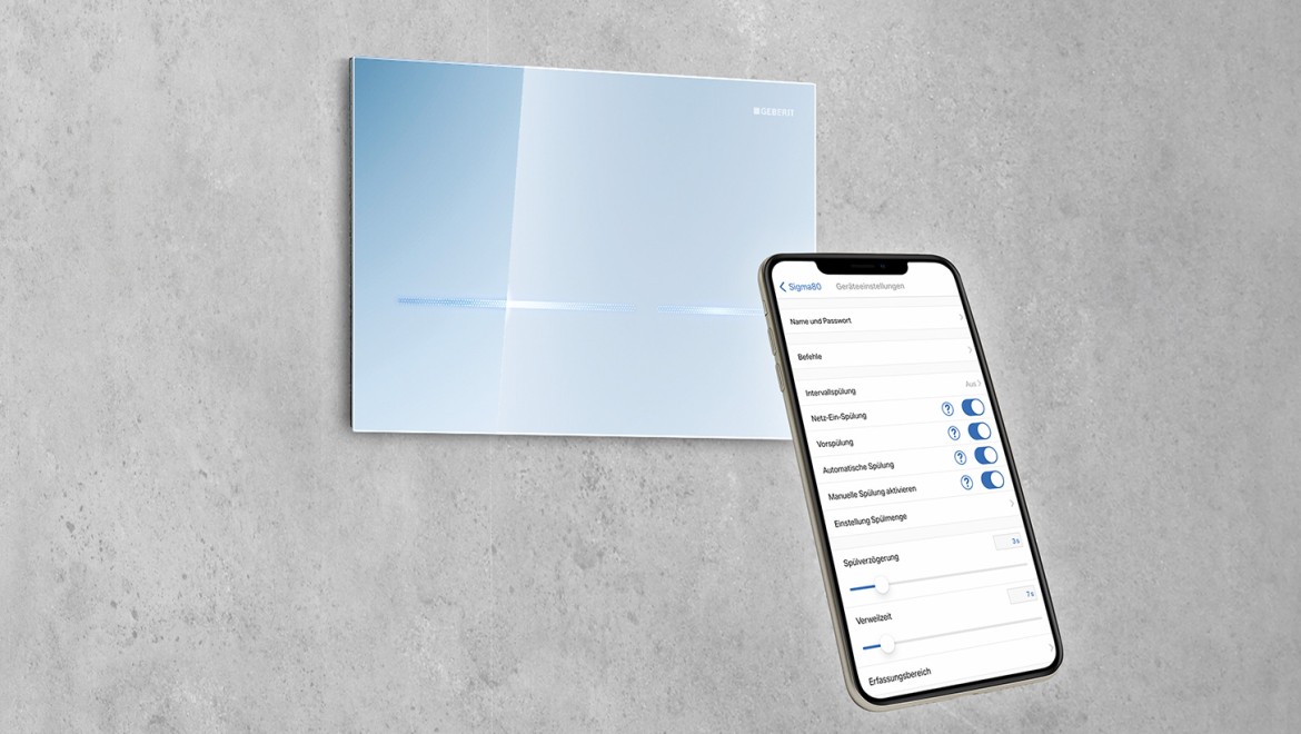 Régler la commande de WC Geberit Sigma80 avec Geberit Control Régler la commande de WC Geberit Sigma80 avec Geberit Control
