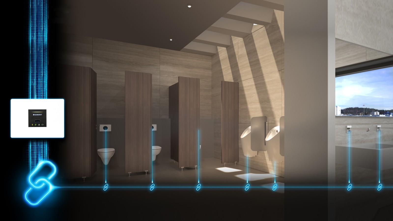 Mise en réseau d'un local sanitaire dans un bâtiment non résidentiel Mise en réseau d'un local sanitaire dans un bâtiment non résidentiel