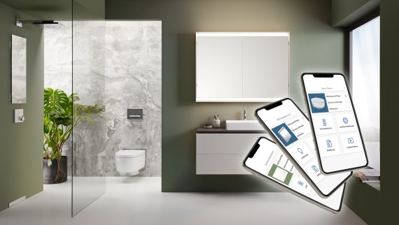 Geberit Home pour une utilisation simple des différents produits Geberit dans la salle de bains