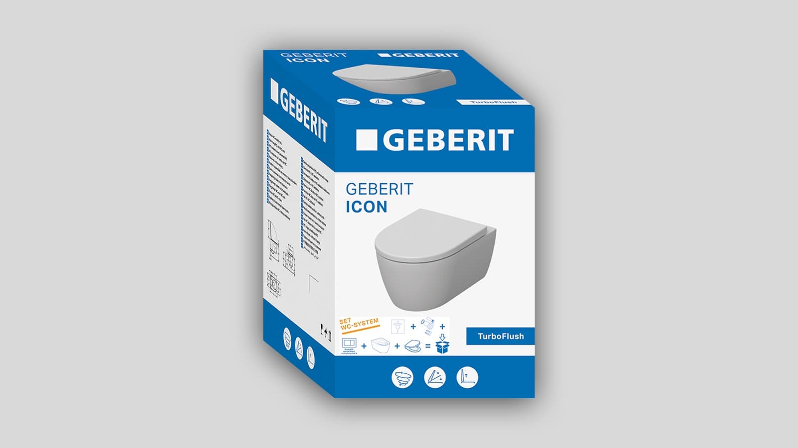 Geberit Komplett-Set WC-System mit WC, Sitz, Betätigungsplatte und Zubehör Geberit Komplett-Set WC-System mit WC, Sitz, Betätigungsplatte und Zubehör