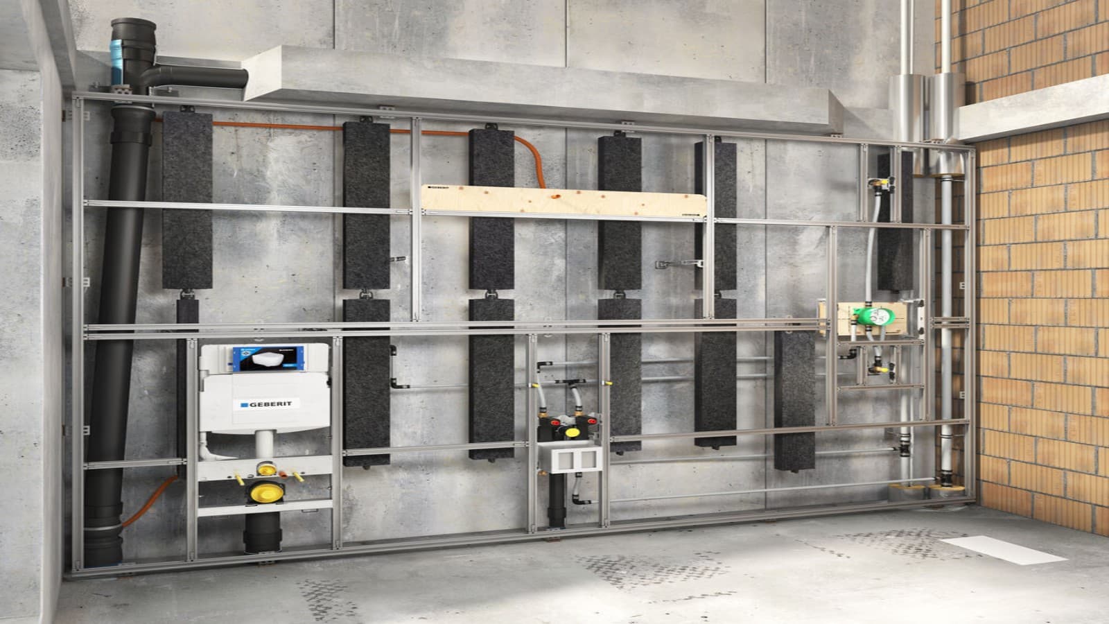 GIS, prefabbricazione, Geberit GIS, prefabbricazione, Geberit