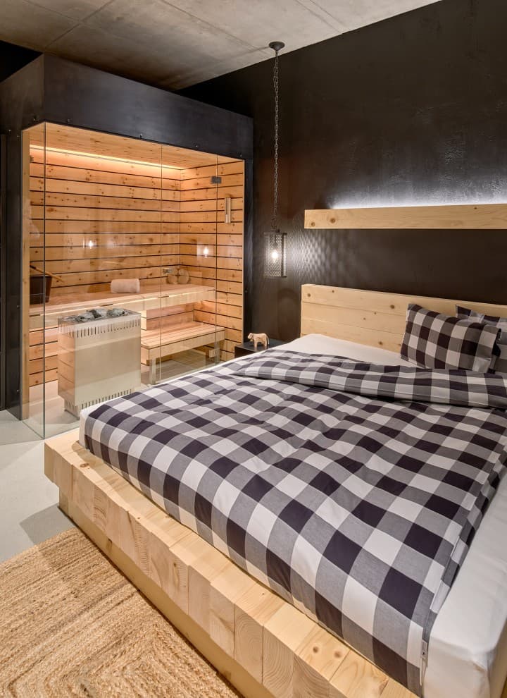 Una sauna privata in camera? C’è anche questo al Bretterhotel. (© Geberit) Una sauna privata in camera? C’è anche questo al Bretterhotel. (© Geberit)