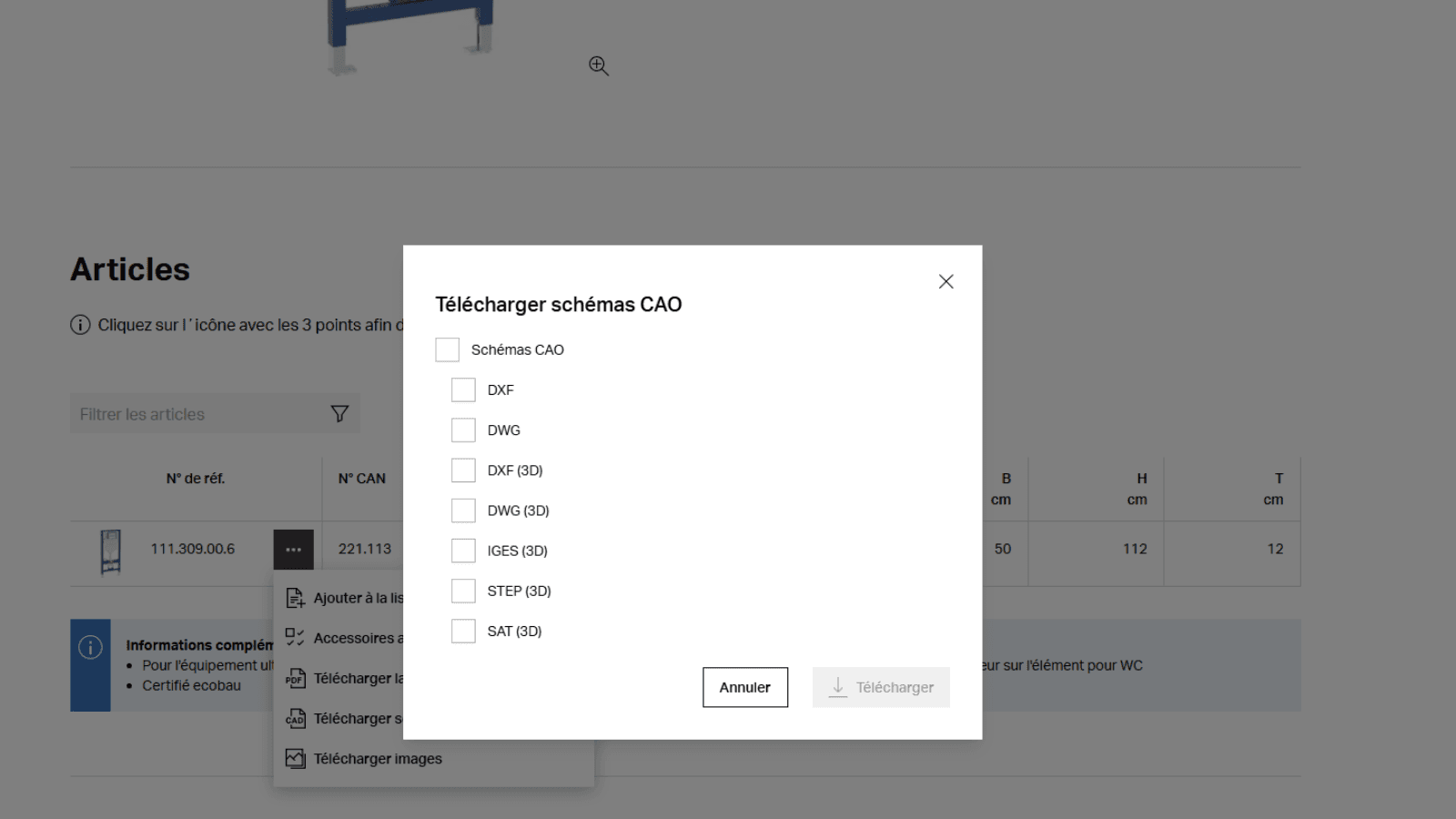 Télécharger les données CAD – Étape 3 Télécharger les données CAD – Étape 3