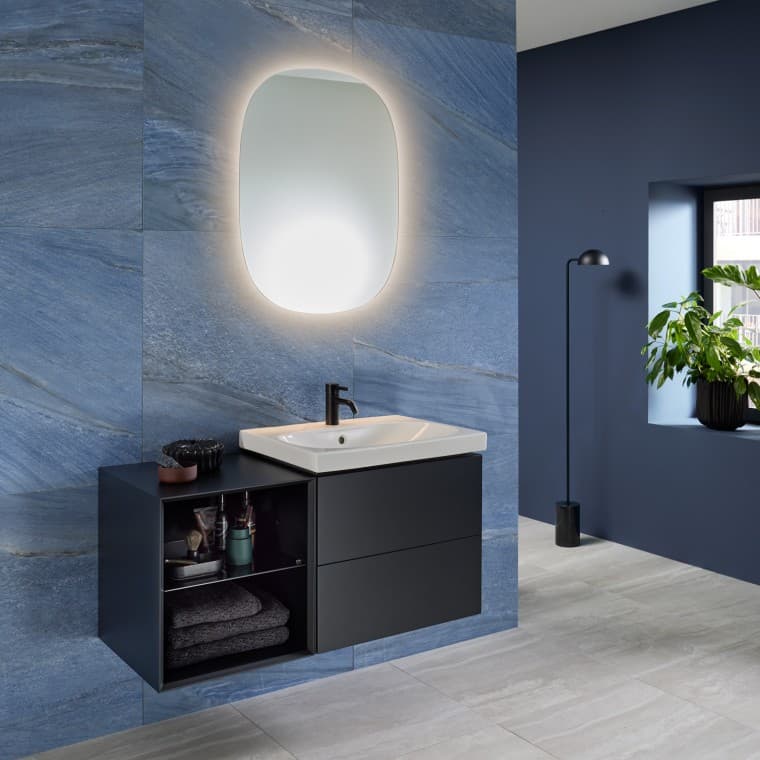 Lavabo Geberit Acanto avec meuble sous lavabo Geberit ONE Lavabo Geberit Acanto avec meuble sous lavabo Geberit ONE