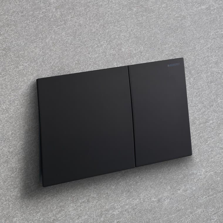 Geberit Sigma70 schwarz matt, mit Easy-to-clean-Beschichtung Geberit Sigma70 schwarz matt, mit Easy-to-clean-Beschichtung