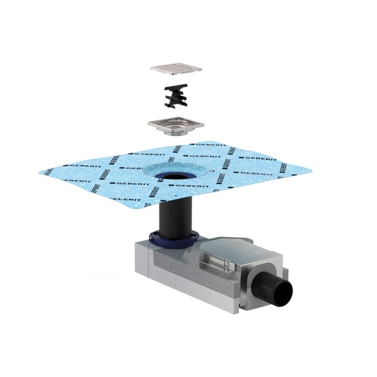 Set di installazione Geberit per scarico della doccia a pavimento Set di installazione Geberit per scarico della doccia a pavimento