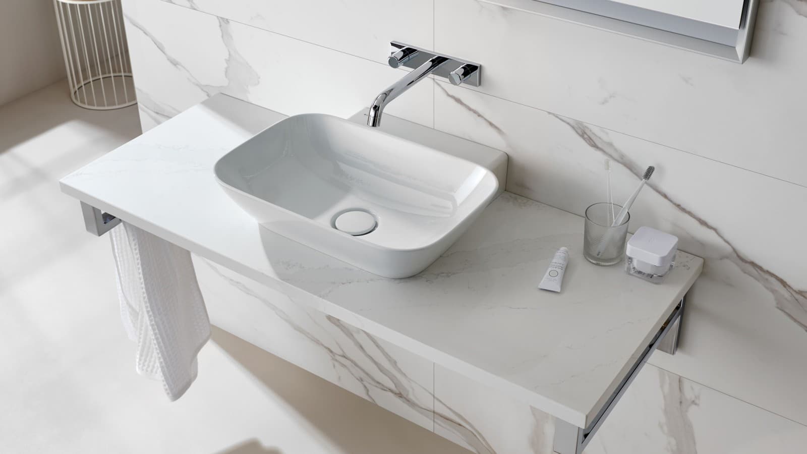 Lavabo en céramique blanche Geberit ONE Lavabo en céramique blanche Geberit ONE