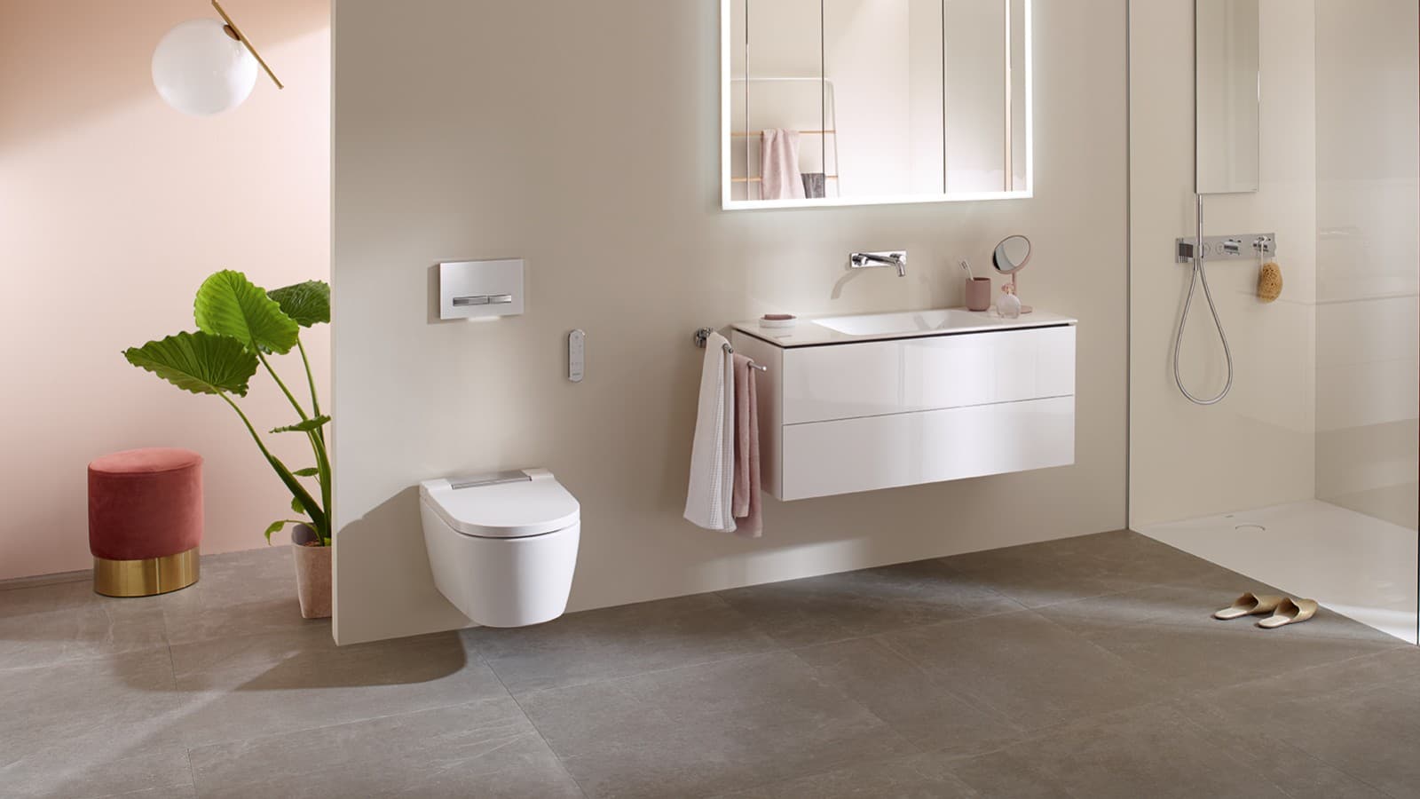 Badezimmer mit Geberit AquaClean Sela Badezimmer mit Geberit AquaClean Sela