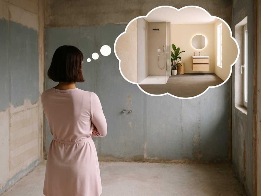 Una donna sogna di ristrutturare il bagno