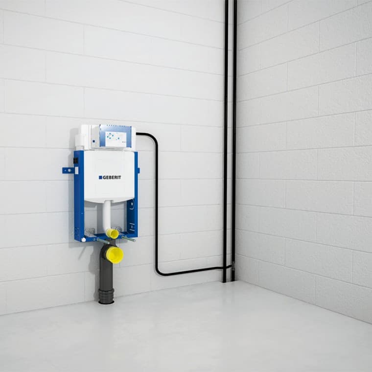 Raccordement de Geberit Combifix à l’entrée d’eau et à l’évacuation Raccordement de Geberit Combifix à l’entrée d’eau et à l’évacuation