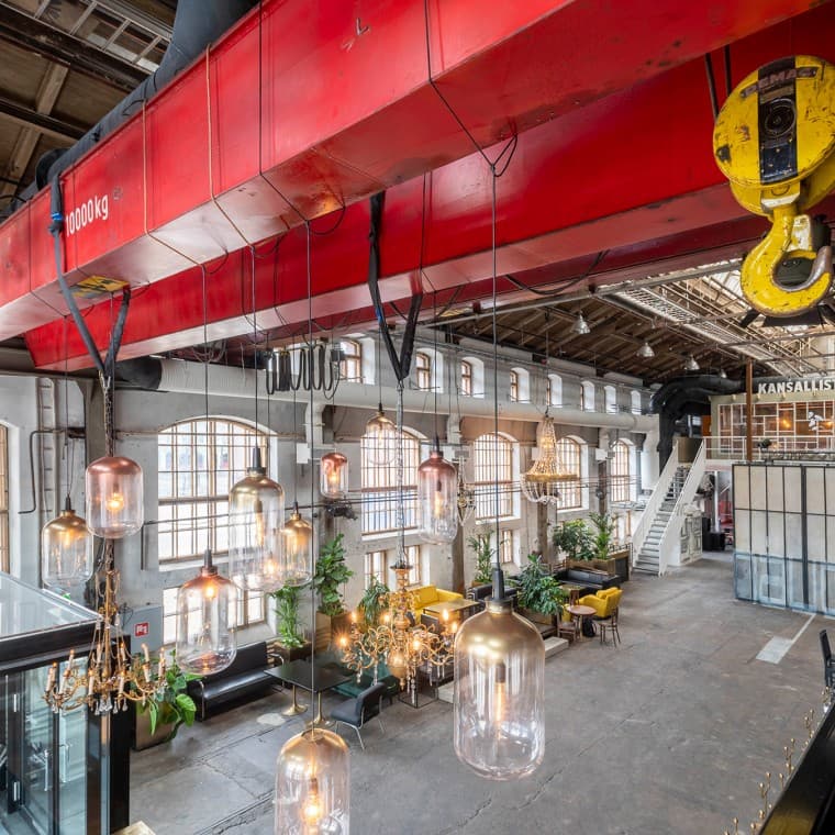 Lʼaspect industriel des bâtiments a été préservé. (© Kansallis Teatteri) Lʼaspect industriel des bâtiments a été préservé. (© Kansallis Teatteri)