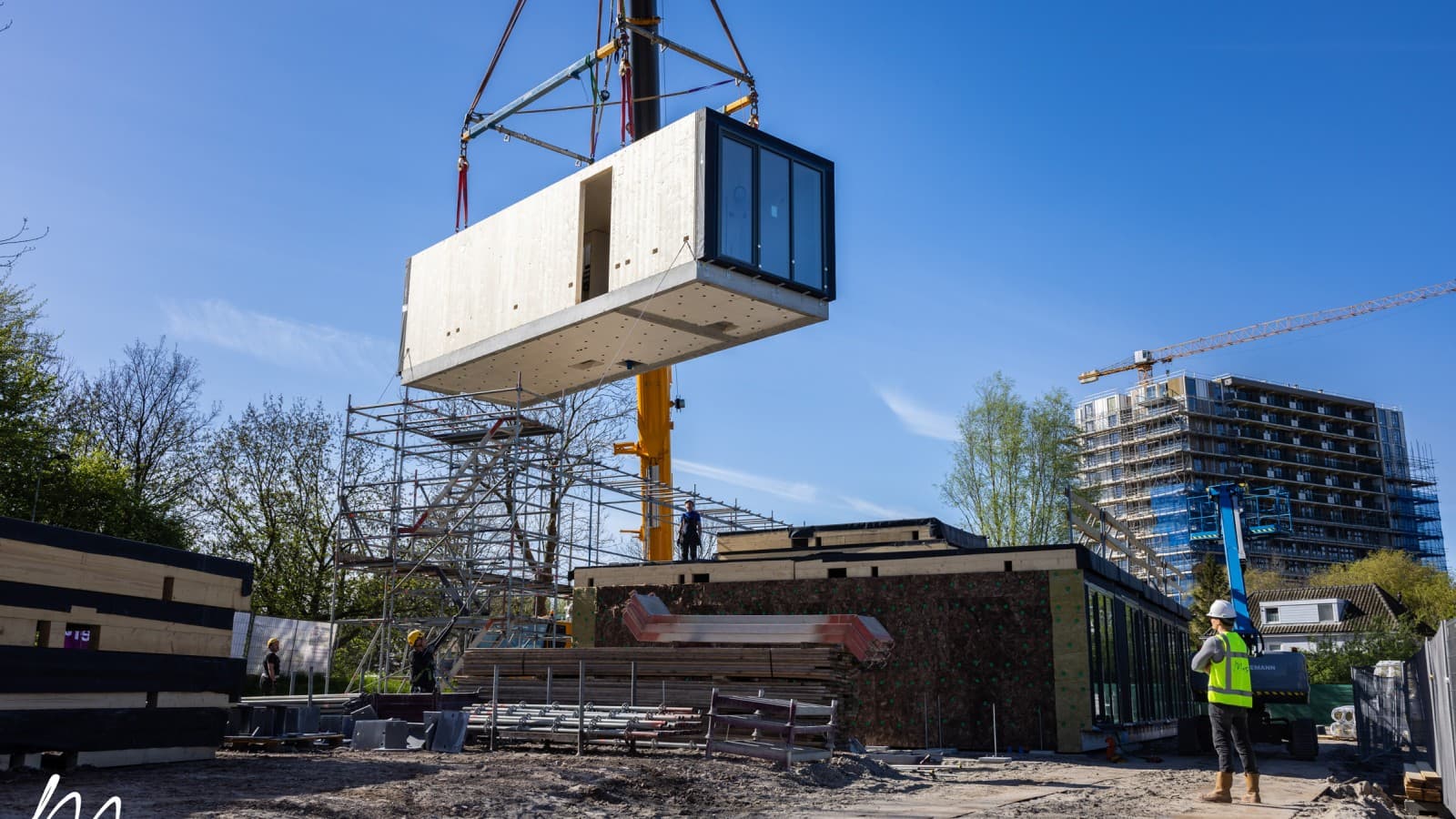 La construction modulaire permet également d’avancer plus rapidement et plus efficacement. (© Moos) La construction modulaire permet également d’avancer plus rapidement et plus efficacement. (© Moos)