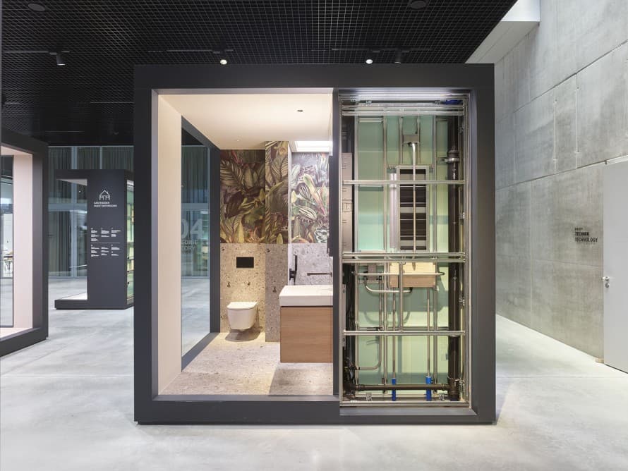 Anche nell’esposizione il quadrato domina come forma (© Roland Halbe) Anche nell’esposizione il quadrato domina come forma (© Roland Halbe)