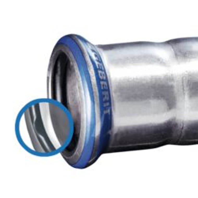 Raccord Geberit Mapress en acier inoxydable avec joint en caoutchouc butyle (CIIR) Raccord Geberit Mapress en acier inoxydable avec joint en caoutchouc butyle (CIIR)