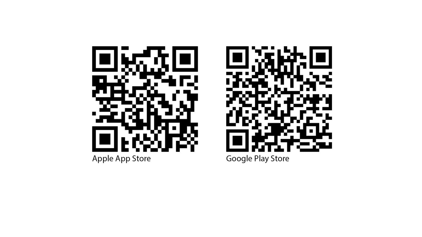 Codes QR de l’application Geberit Control pour Apple et Android Codes QR de l’application Geberit Control pour Apple et Android