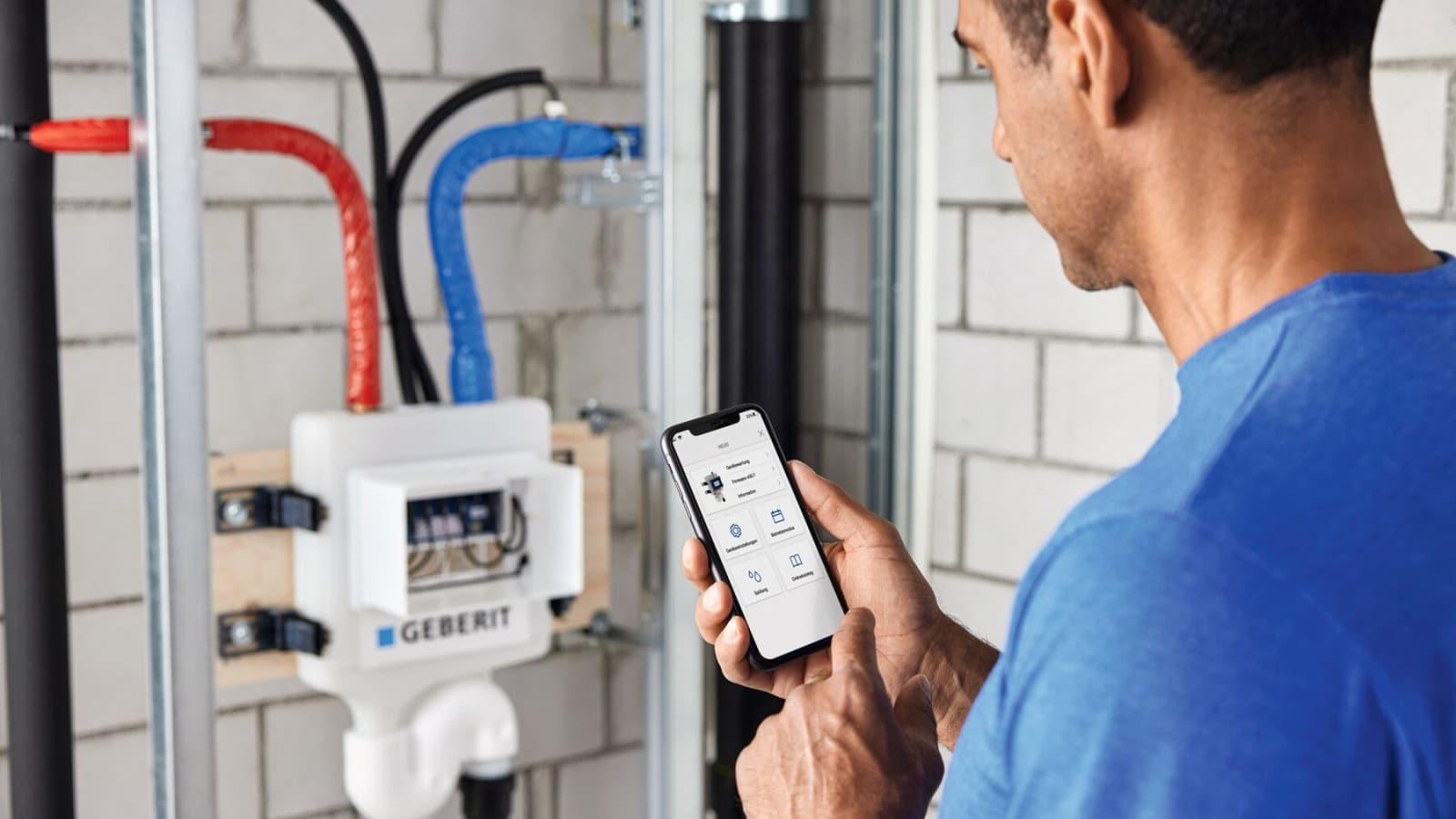 Commande du rinçage hygiénique Geberit HS50 via l’application Geberit Control Commande du rinçage hygiénique Geberit HS50 via l’application Geberit Control